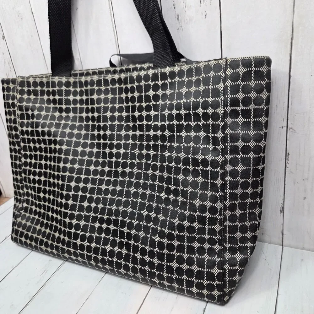 Kate Spade Large Baby Diaper Bag / Tote /Travel /Work Noel Print Black Ivory